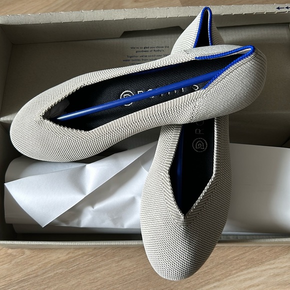 NEVER WORN Rothy’s Flax Birdseye flats - Picture 1 of 2